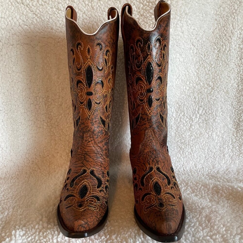 Reyme Western Bling Cowboy Boots Women Size 9.5